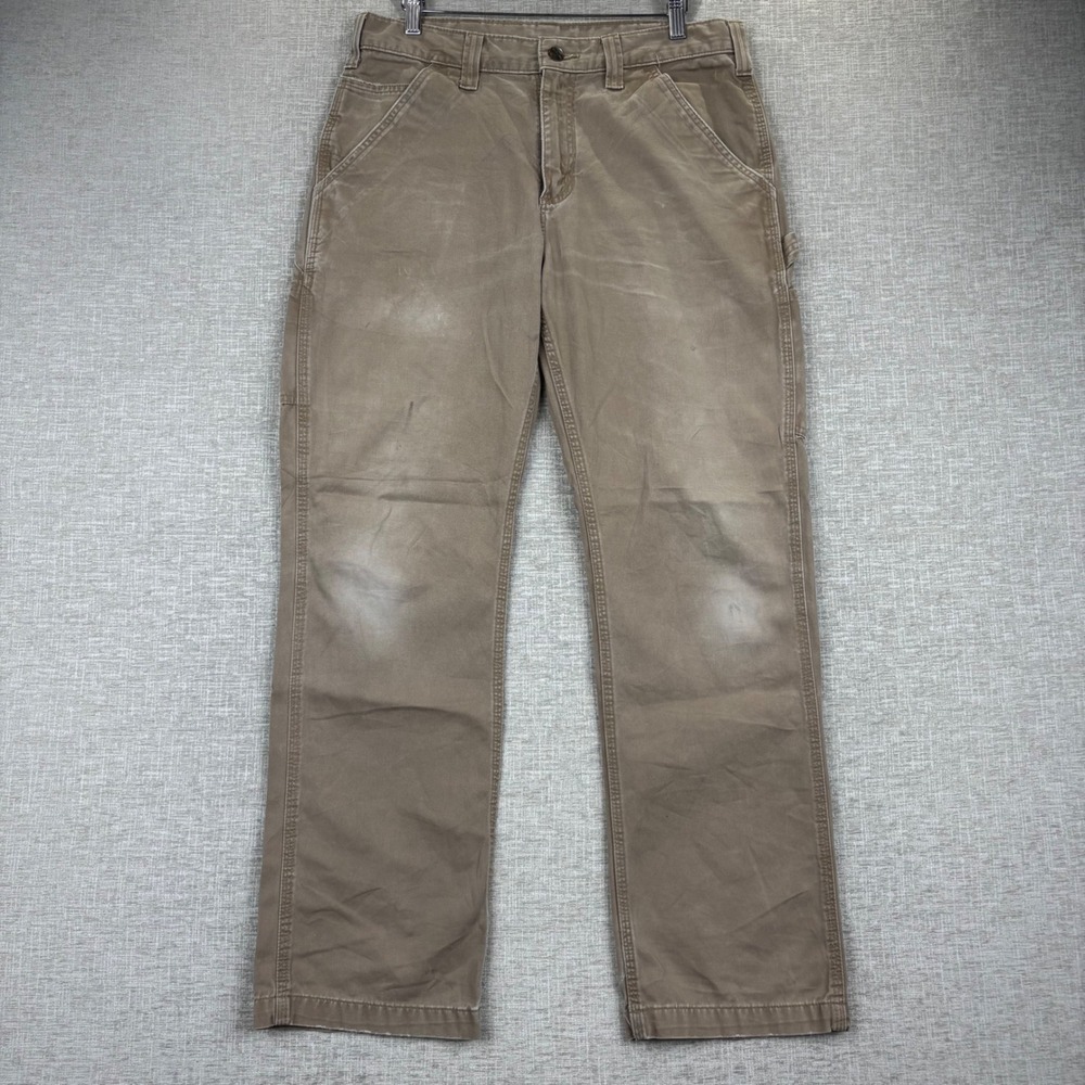 Carhartt B324 DKH Men's 32x32 Relaxed Fit Carpenter Pants Dark Khaki Workwear